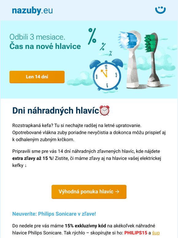 [Extra zľavy až 15 %!] 🤩 Dni náhradných hlavíc sú tu →
