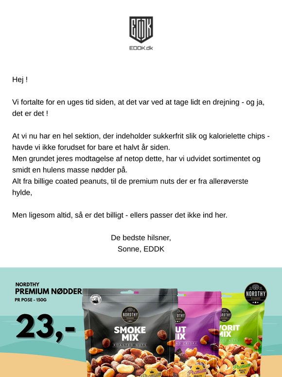 Nødder og tørrede frugter er nu på shoppen!