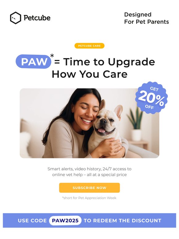 Your pet’s in charge. We just help you keep up.