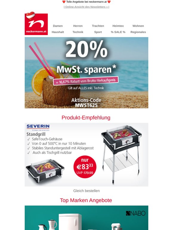 JETZT 20% MwSt. sparen! 🛍️