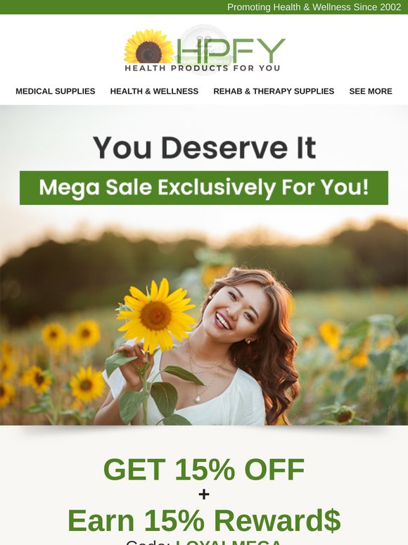 VIP Alert: 15% Off + 15% Back In Rewards — Just for You