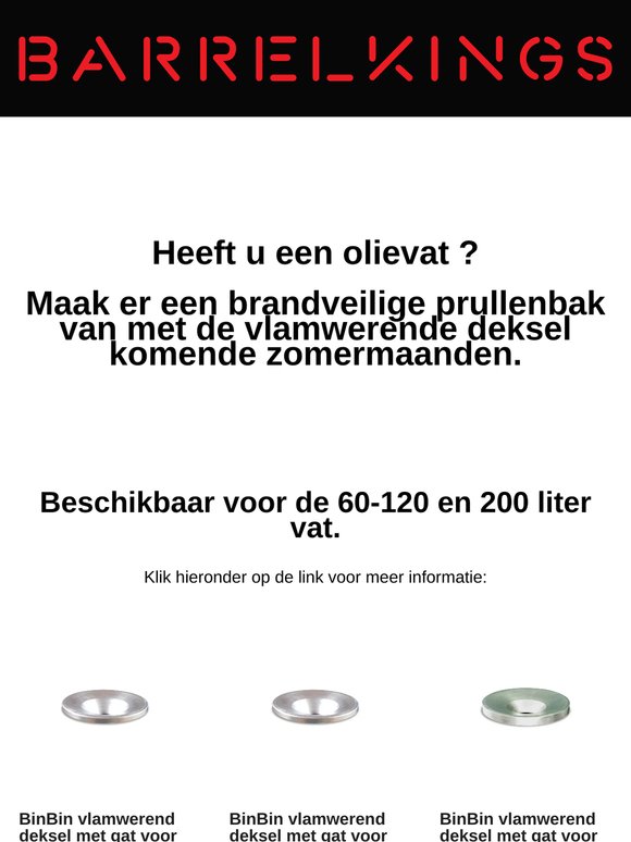 Maak van uw olievat een brandveilige prullenbak!