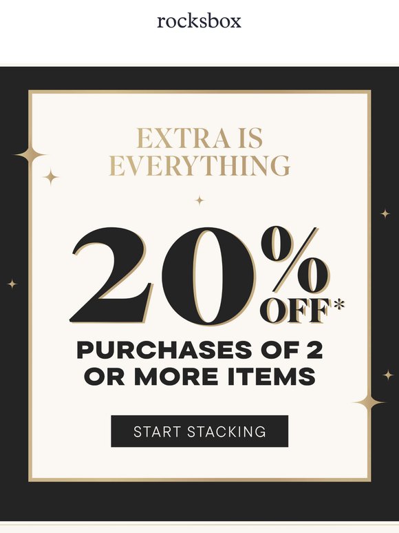 The Stacks Don’t Stop: 20% Off