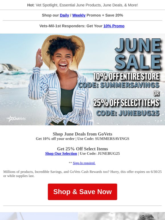 And just like that, June Sales are here! - GoVets