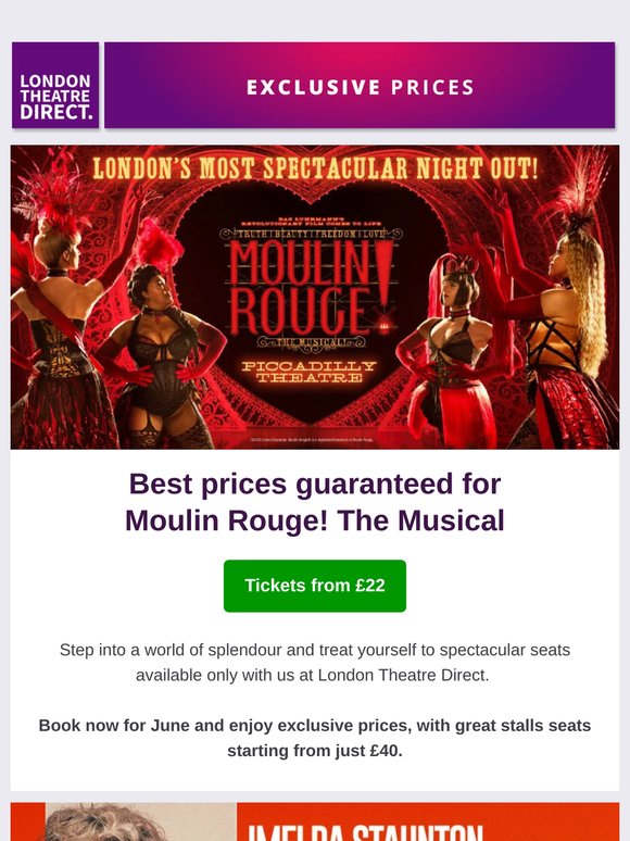 Moulin Rouge! The Musical | Secure great seats from £40