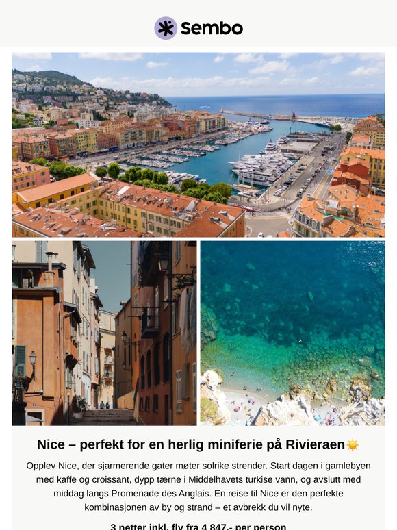 🇫🇷☀️ Drøm deg bort til Nice – sol, by og strand i ett