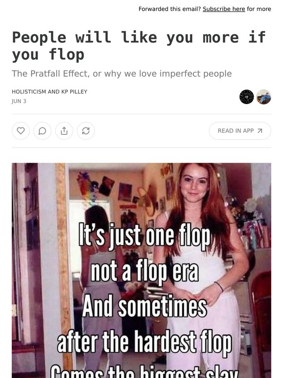 People will like you more if you flop