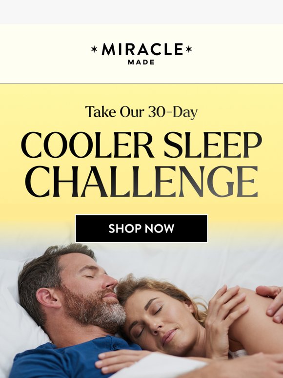 Take our 30-day cooler sleep challenge!