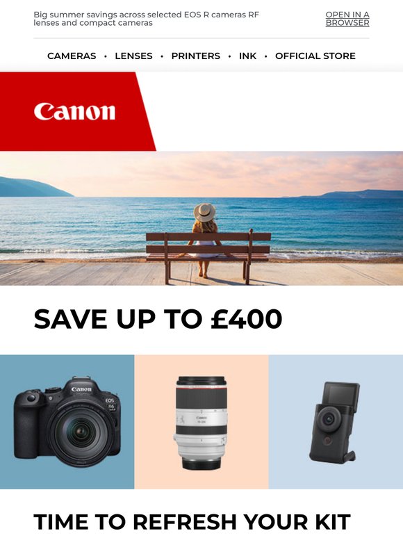 Red hot deals: Save up to £400 this summer on EOS R System cameras
