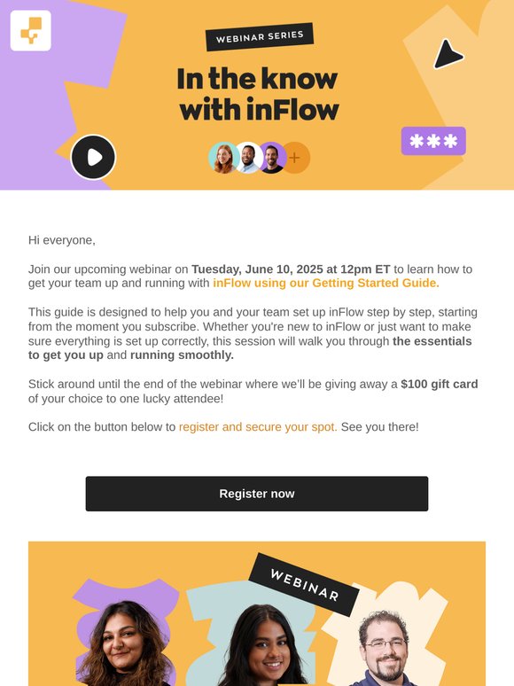 Webinar Sign Up (1 Week Reminder) | inFlow: Getting Started Guide