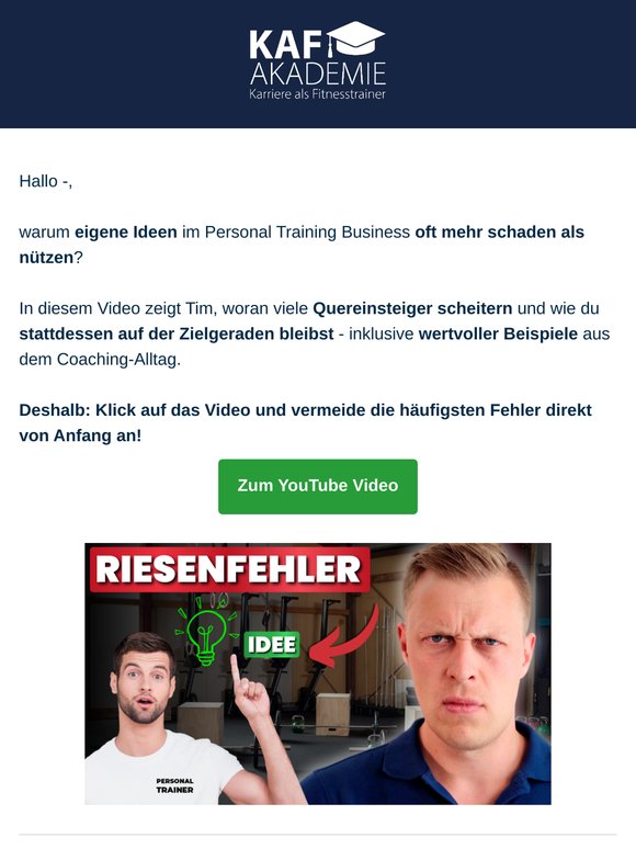 Der häufigste Fehler von Quereinsteigern ins PT-Business!