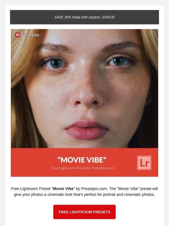 FREE Lightroom Presets "Movie Vibe"