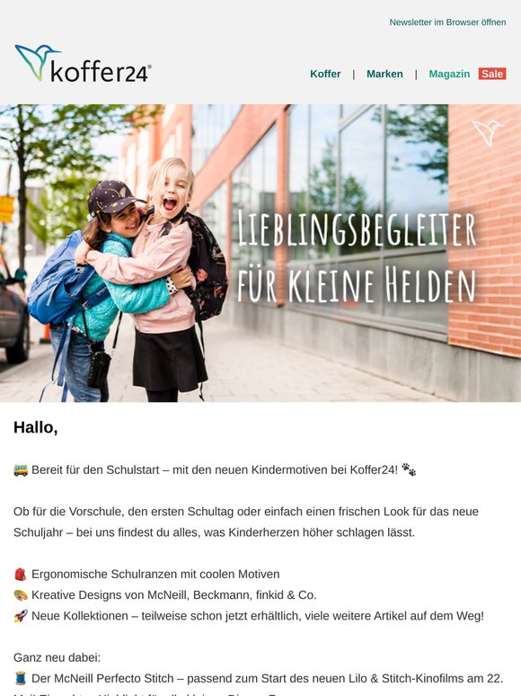 Schulranzen & Kinderkoffer Special bei koffer24