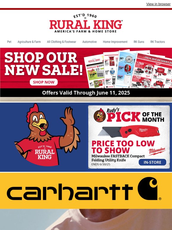 Rudy's Pick of the Month! Priced TOO Low to Show - Join Us In-Store for Big Savings & Carhartt Deals!