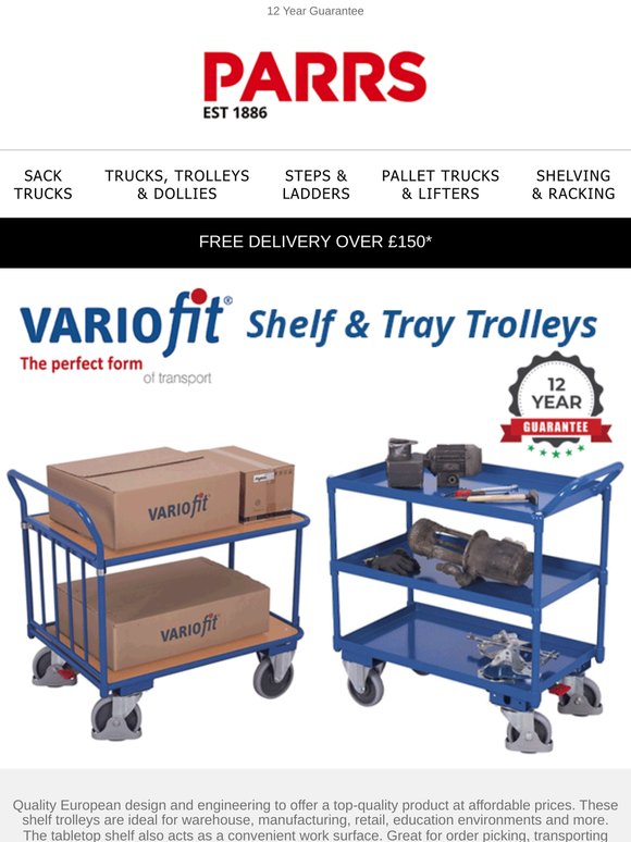 Streamline Your Workflow with Variofit® Shelf Trolleys