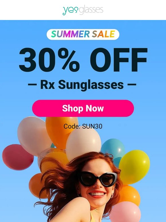 Shade Up! 30% Off Sunglasses + Hot New Designer Frames ☀️🕶️
