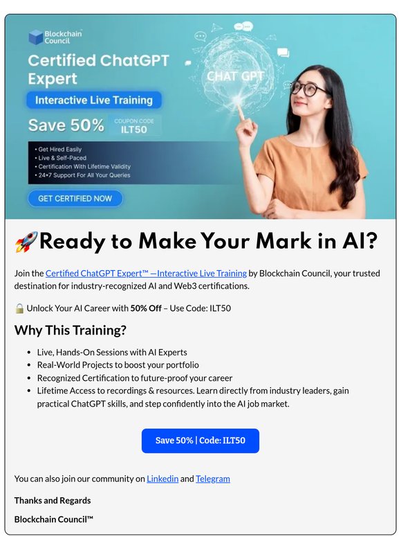 🧠 Boost Your Career with ChatGPT Skills – Flat 50% Off