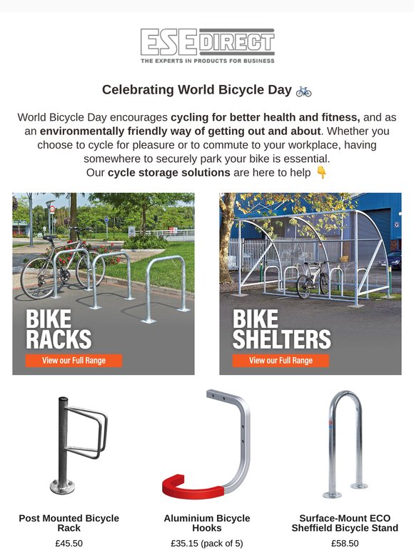 Cycle Racks & Shelters at ESE Direct