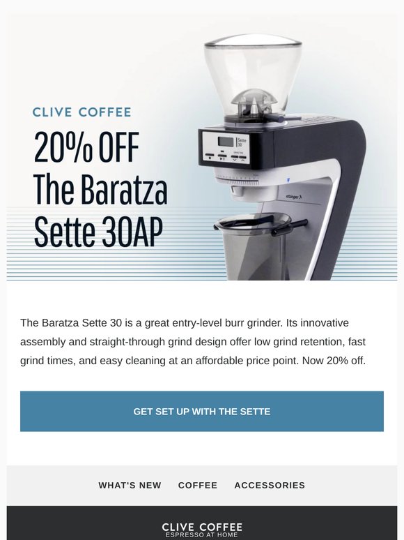 On Sale Now: The Baratza Sette 30AP