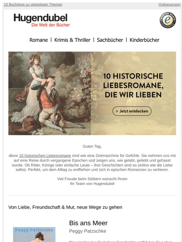 10 historische Liebesromane, die wir lieben 💌