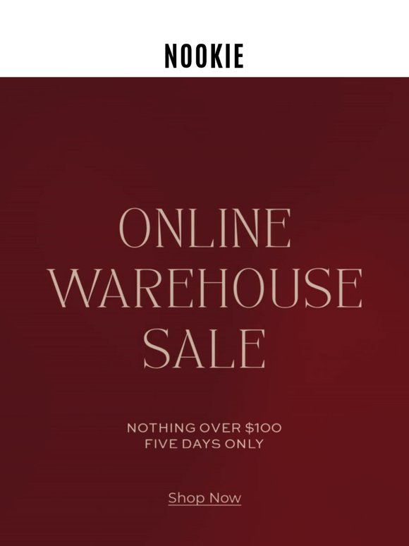 Sale starts now