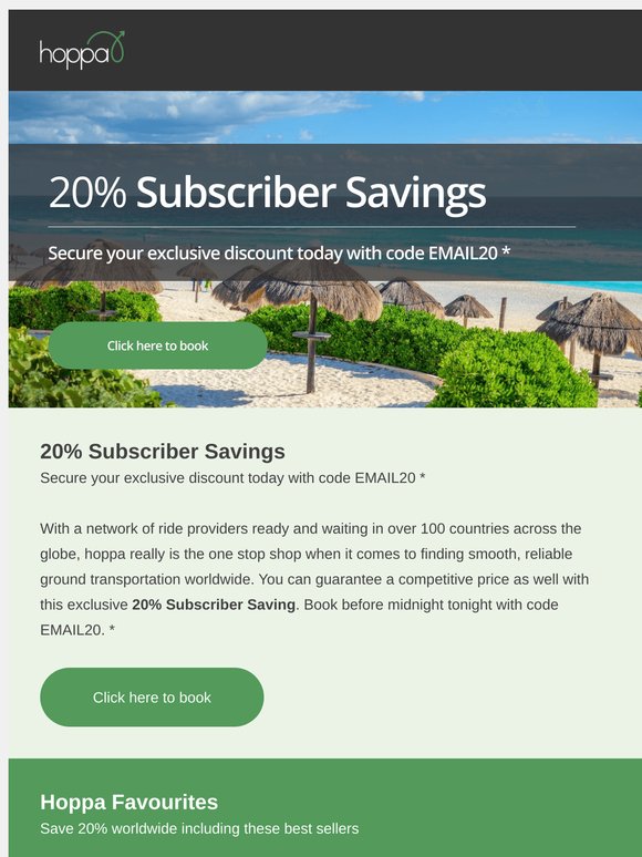 20% Subscriber Savings