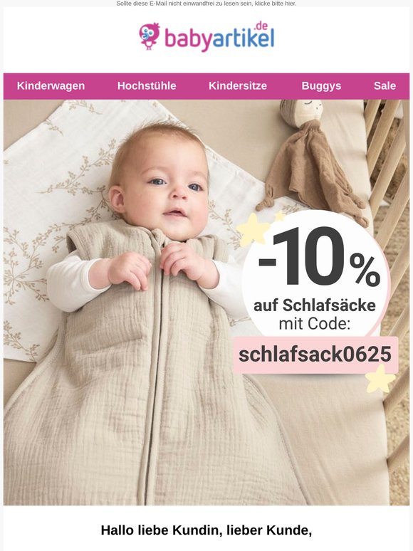 💤 Für süße Träume: 10% auf alle Schlafsäcke!