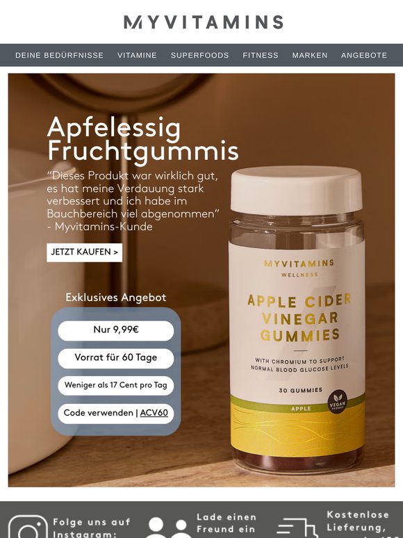 🍎 Apfelessig-Gummis für 9,99 € — Nur für dich!