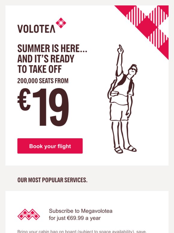Are you in the mood to travel? Fly from €19