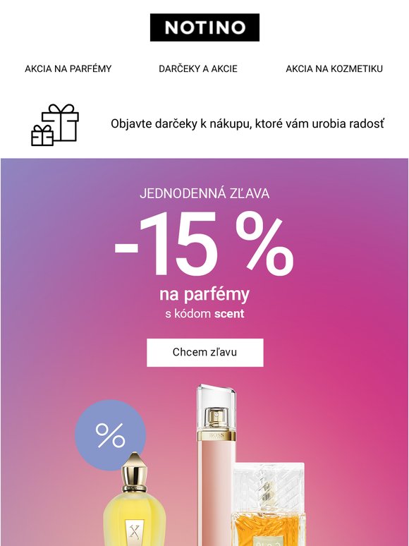Len dnes! −15 % na tie najkrajšie vône