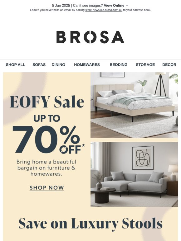 EOFY SALE 🔥 Set of 2 Brosa Counter Stools ONLY $169 (55% OFF Standard Retail Price)
