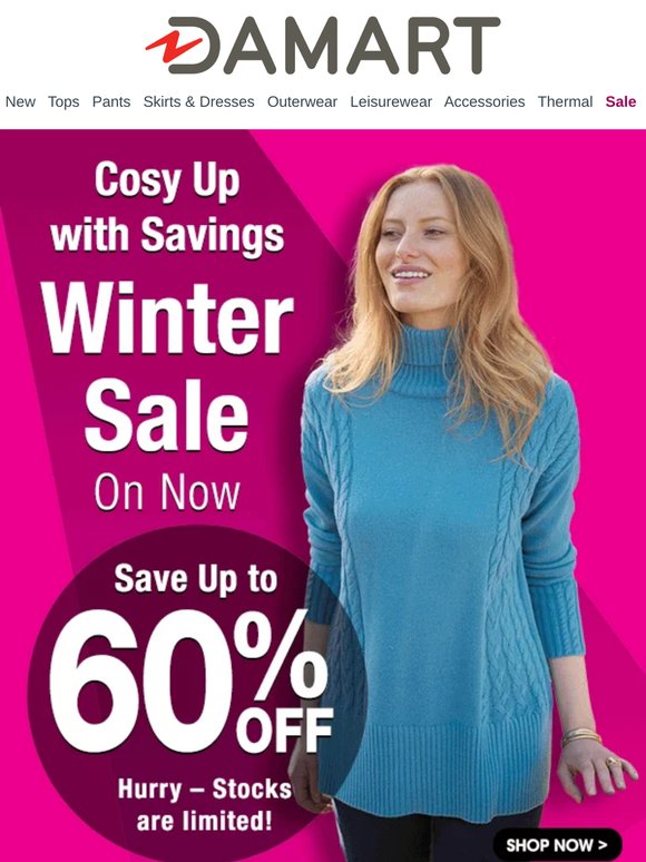 Warm Up Your Wardrobe: Winter Fashion Sale Up to 60% Off!