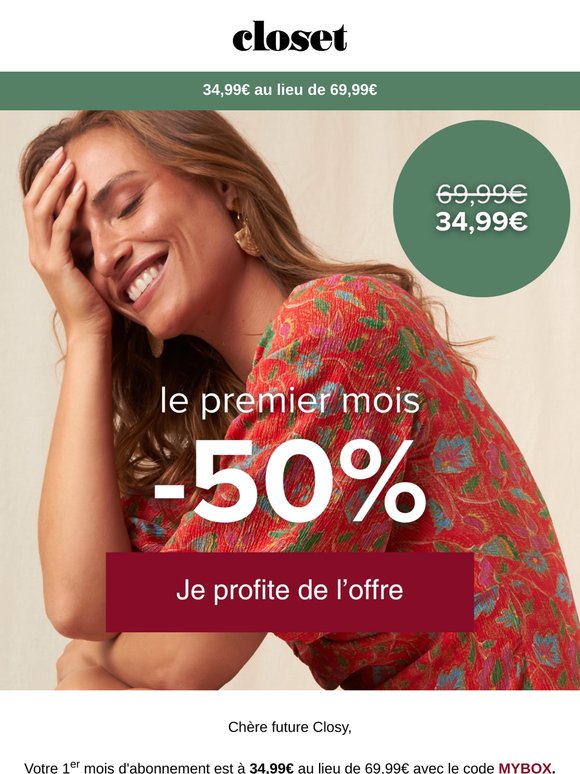 Votre 1ère box à -50% 💃