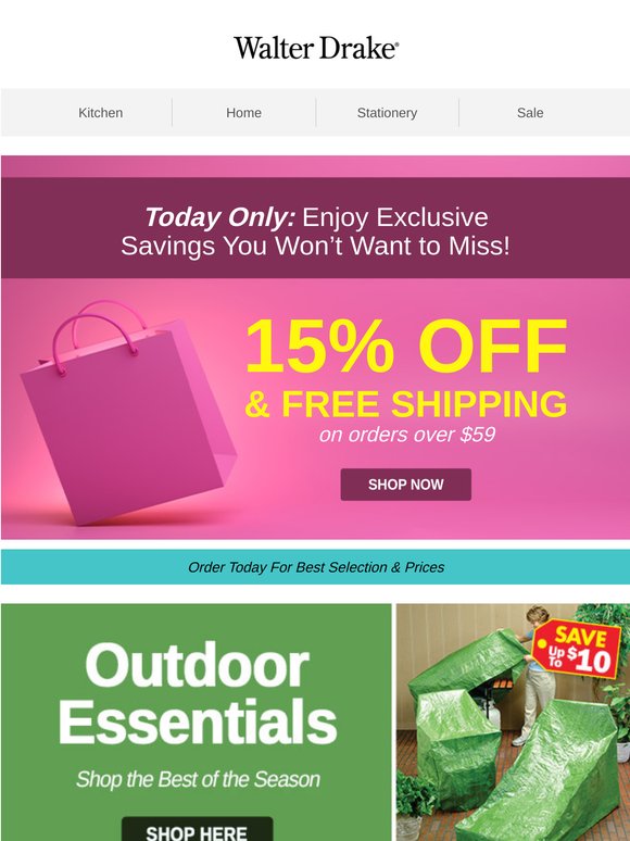 Walter Drake Today Only Milled