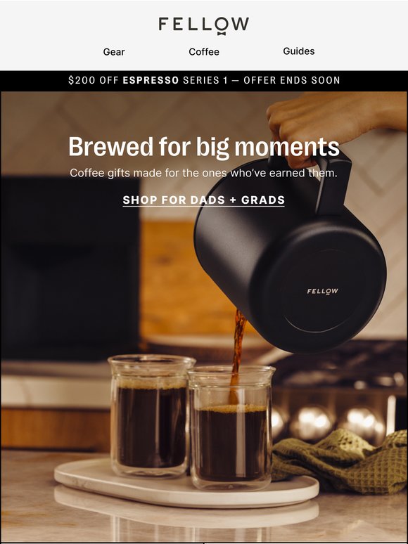 Coffee gifts for Dads + Grads