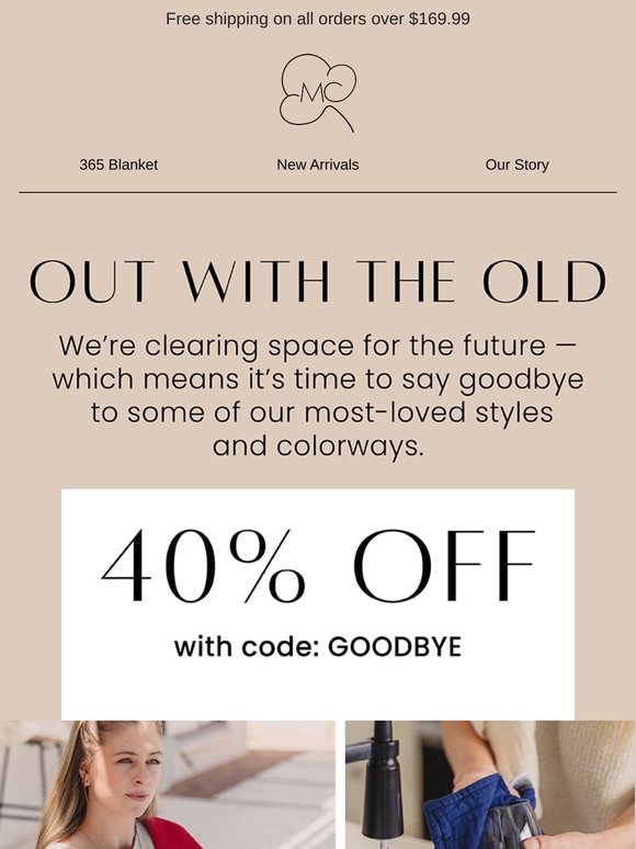 We’re Retiring These Styles — Get 40% Off ⭐