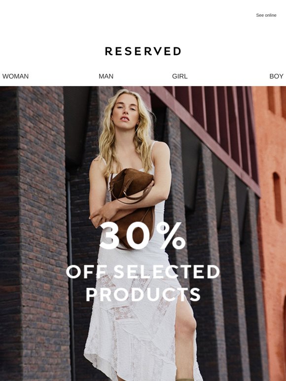 30% off selected products 🟡
