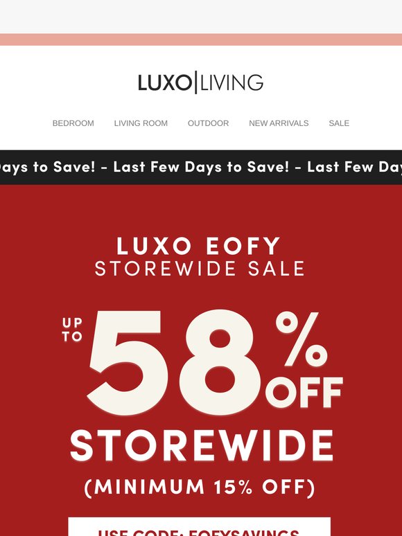 Up to 58% Off Storewide (minimum 15% off) - Ends Monday!