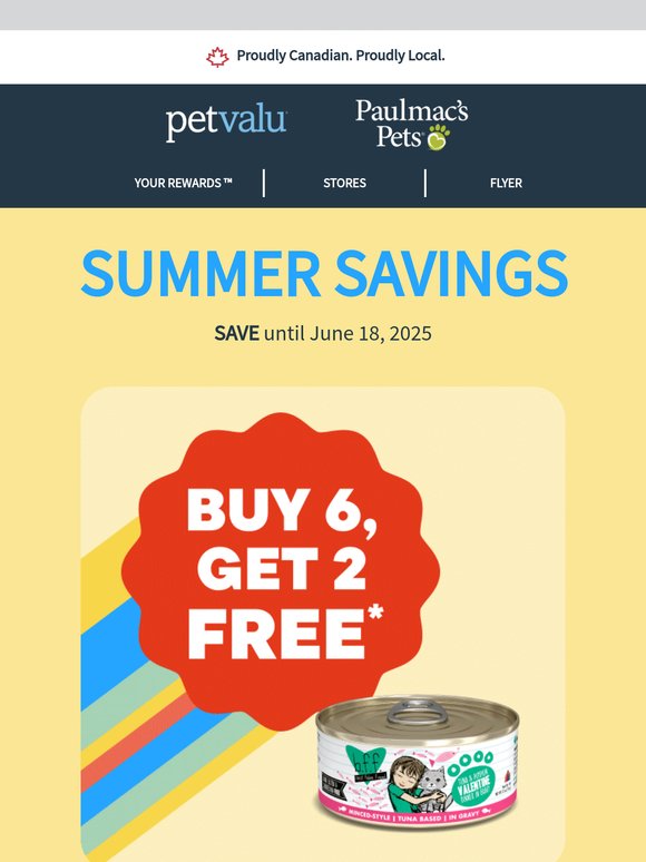 Starting TODAY. Go! Solutions deals like $10 OFF dry dog food (min. 22 lb or larger) & $6 OFF dry cat food (select sizes), plus more Summer Savings.