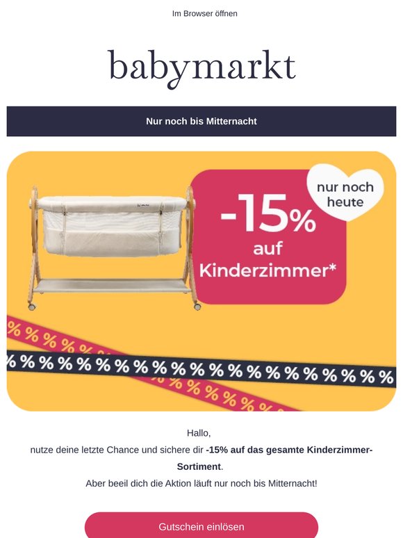 Final Call: 15% Gutschein verfällt um 24 Uhr