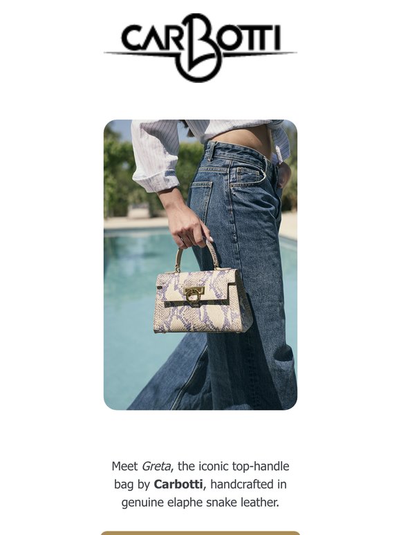 Meet Greta: The Statement Bag in Genuine snakeskin