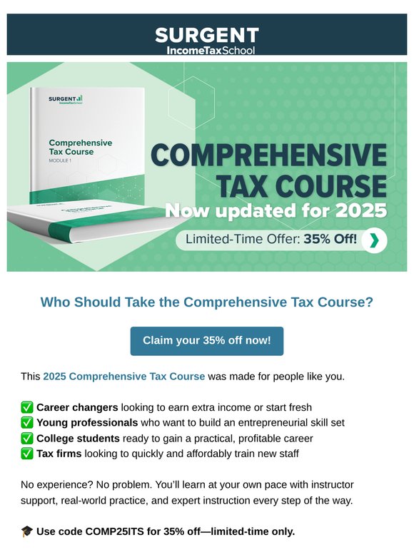 Start Your Tax Career with 35% Off! Limited Time Only 🎓