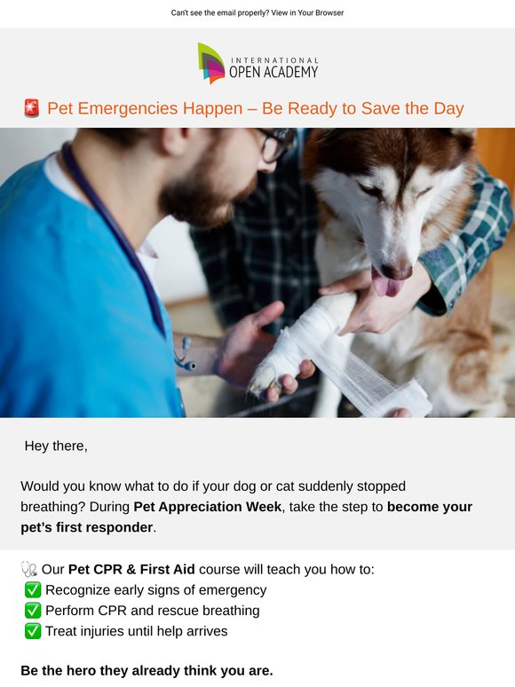 🐾 Be Their Hero – Learn Pet CPR & First Aid Today!