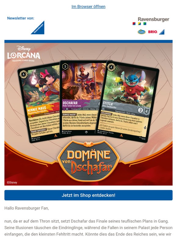 Disney Lorcana - Ab heute erhältlich - Domäne von Dschafar