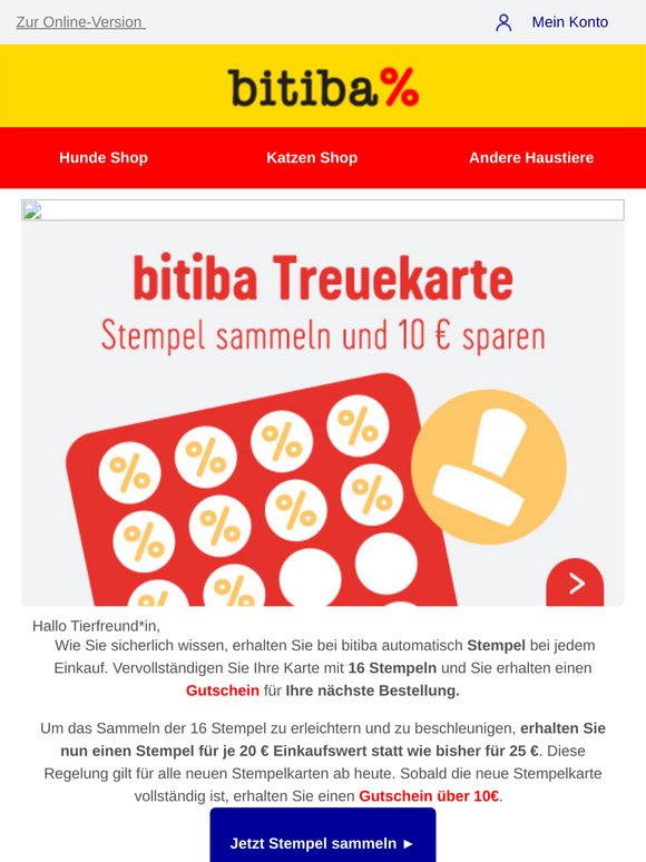 Sammeln Sie Stempel mit dem Treueprogramm!