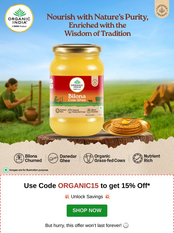there ,15% Off on Bilona Cow Ghee