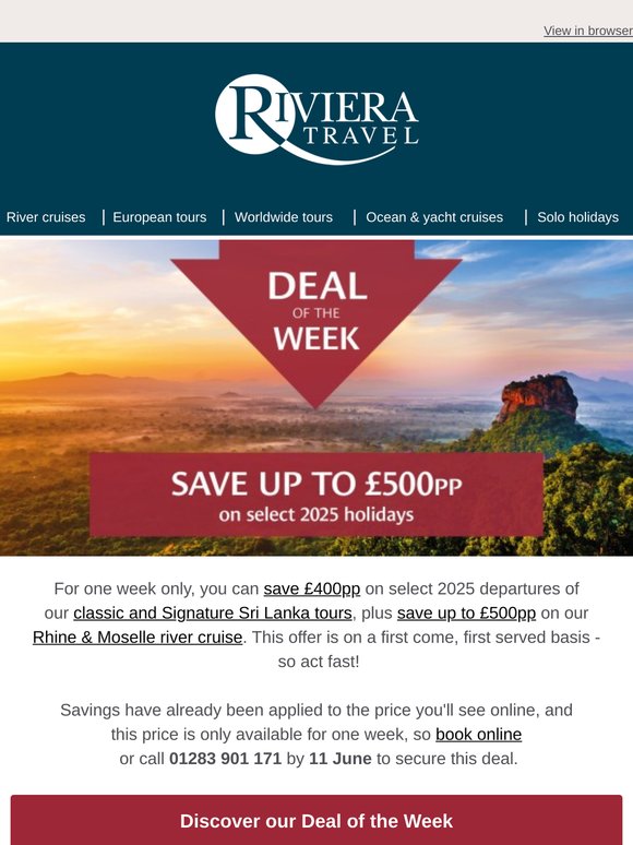 (Double!) Deal of the Week - Save up to £500pp