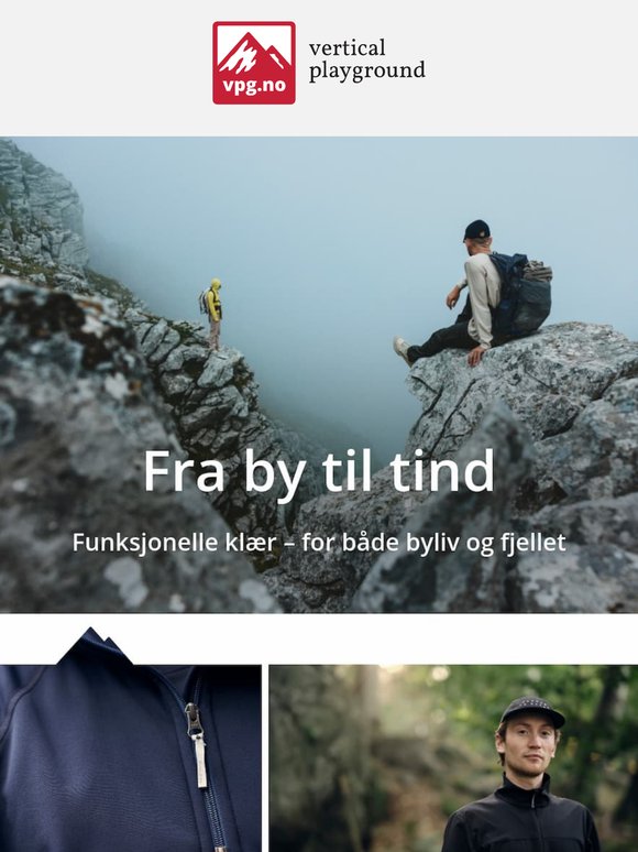 Fra byliv til høye tinder  ☕️ 🏔️ kjøp klær som følger deg hele veien