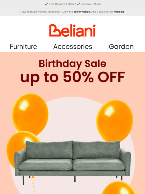 Birthday Sale is on with up to 50% OFF sitewide 🥳