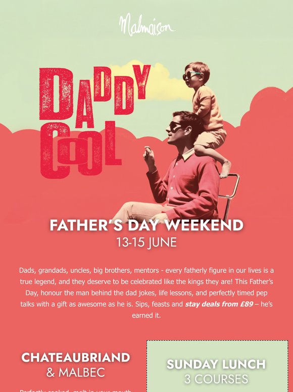 Epic Father's Day gifts and stays from just £89
